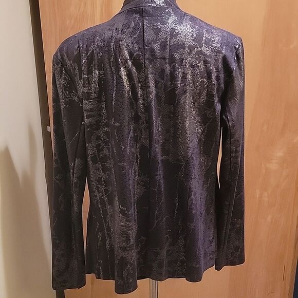 Insight Metallic Black and Silver Blazer Sz 8 - Picture 3 of 10
